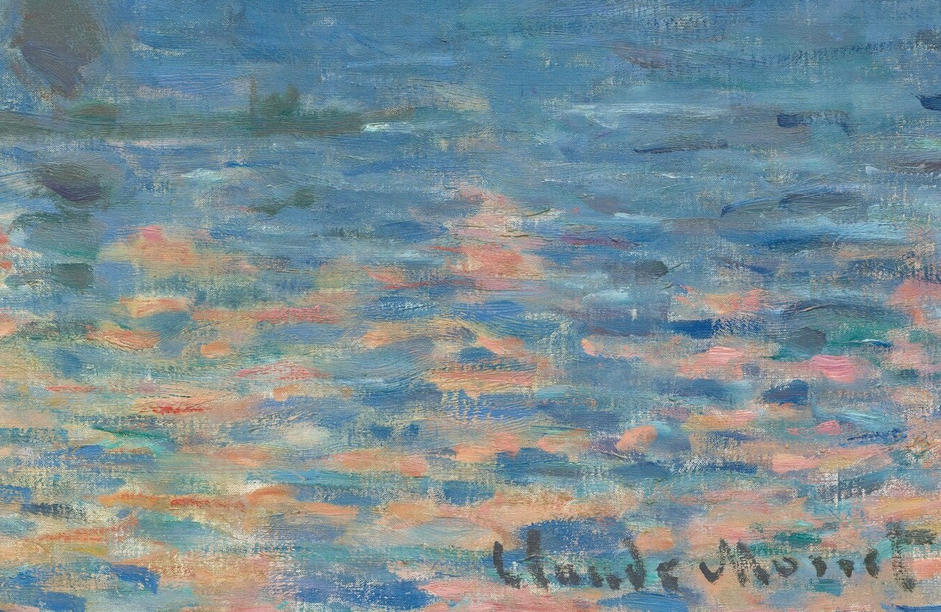 The textured surface of the paint itself is a key element, conveying energy and the artist's hand.