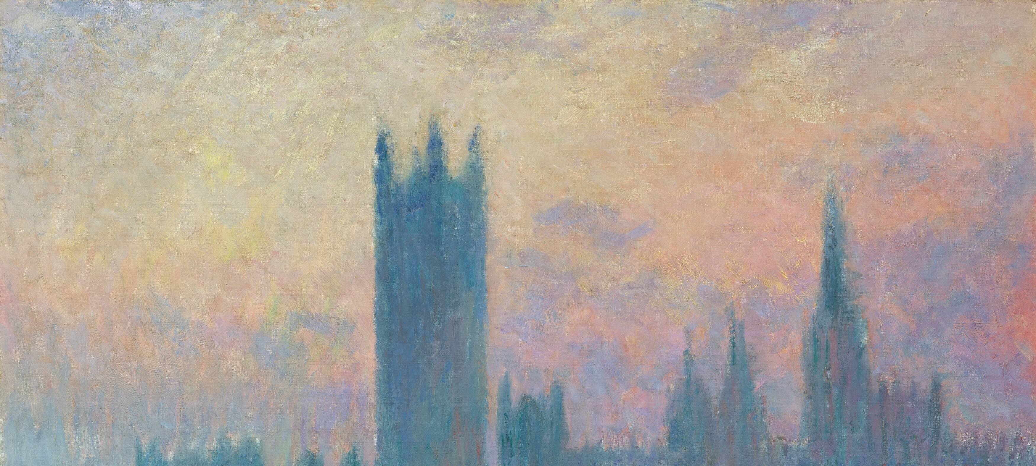 He watched how light dissolved the city into color.