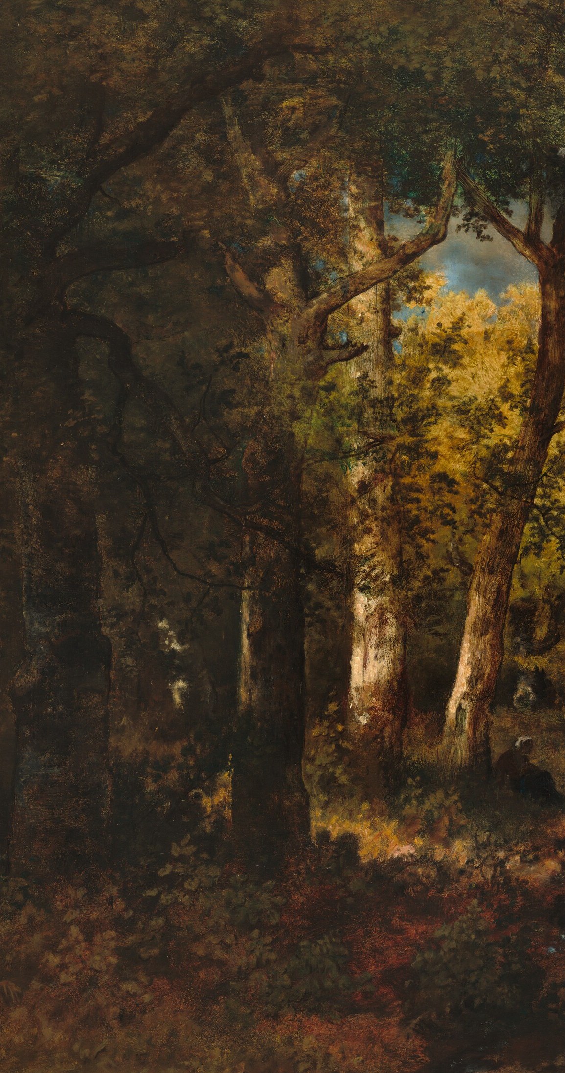 Its imposing presence anchors the left side of the composition and creates a sense of depth.