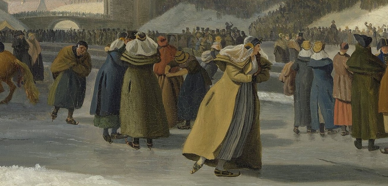 Here, women skate hand-in-hand, a show of camaraderie.
