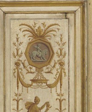 The painter used oil to make it look gilded.