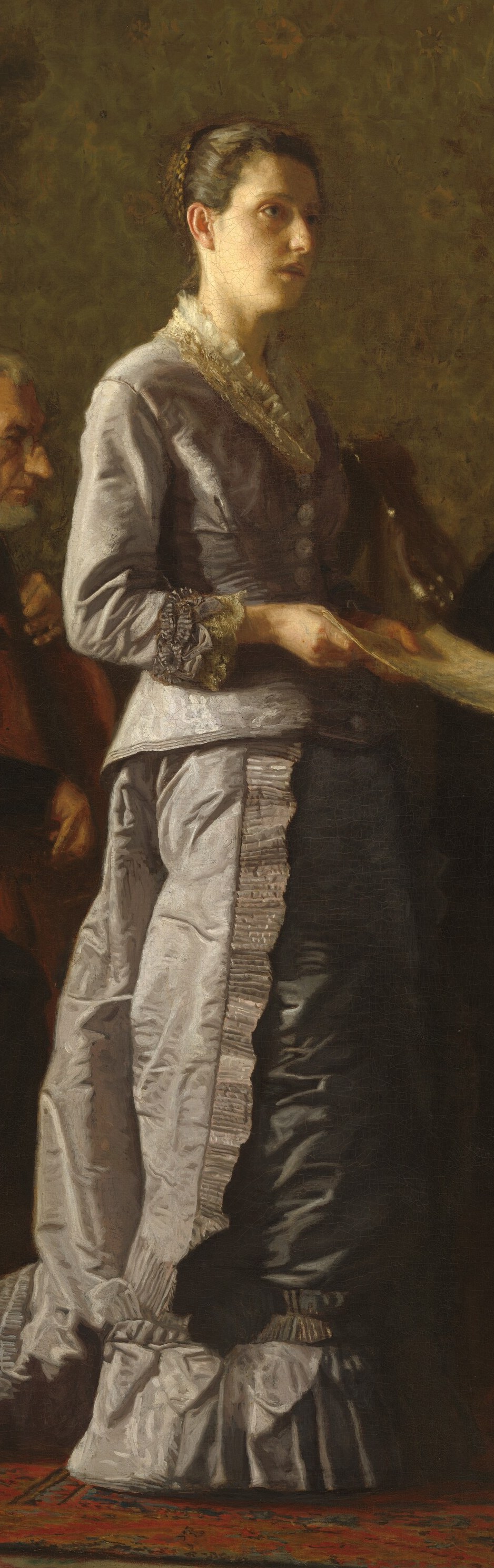 The singer is his niece, posed in his own drawing-room.