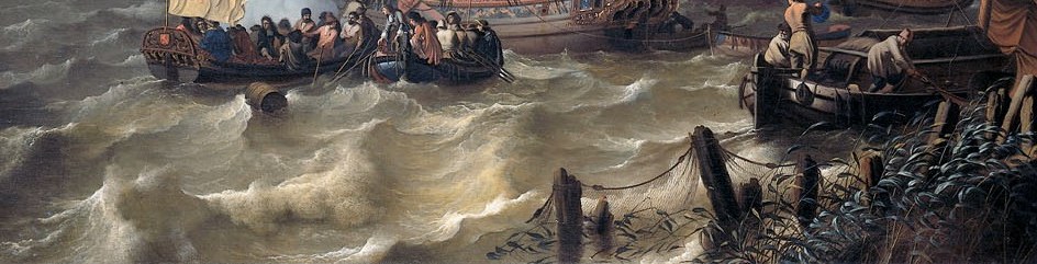 He captures the sheer power of the sea in churning waves.