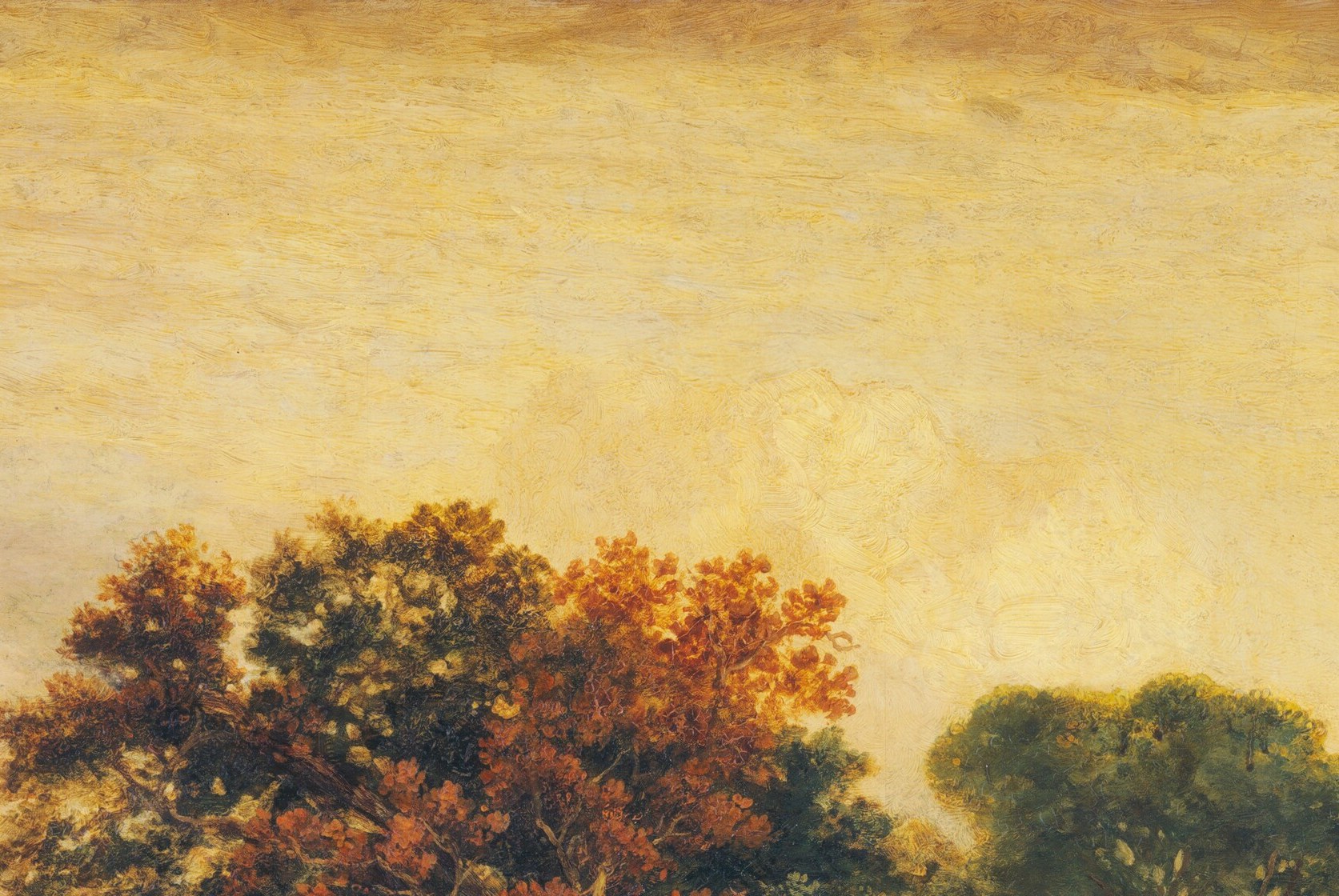 The brightest spot on the canvas is not the direct sun.