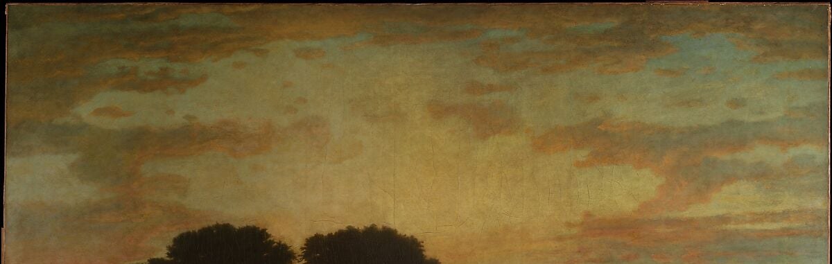 The emotional engine of the painting , Inness's freely dragged brushwork makes the sky glow and breathe, carrying the post-Civil War promise of peace in pure pigment.