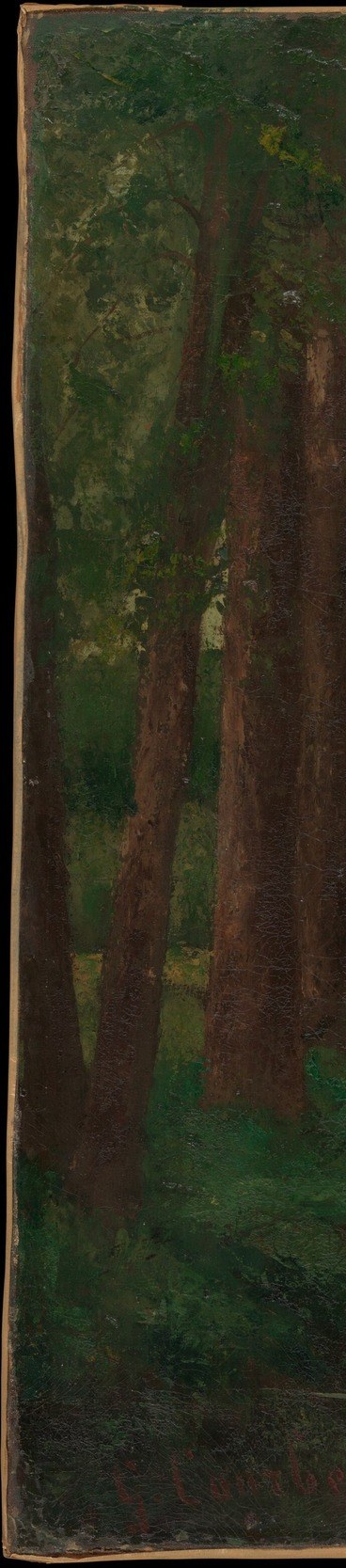 But Courbet didn't paint it with delicate brushes.