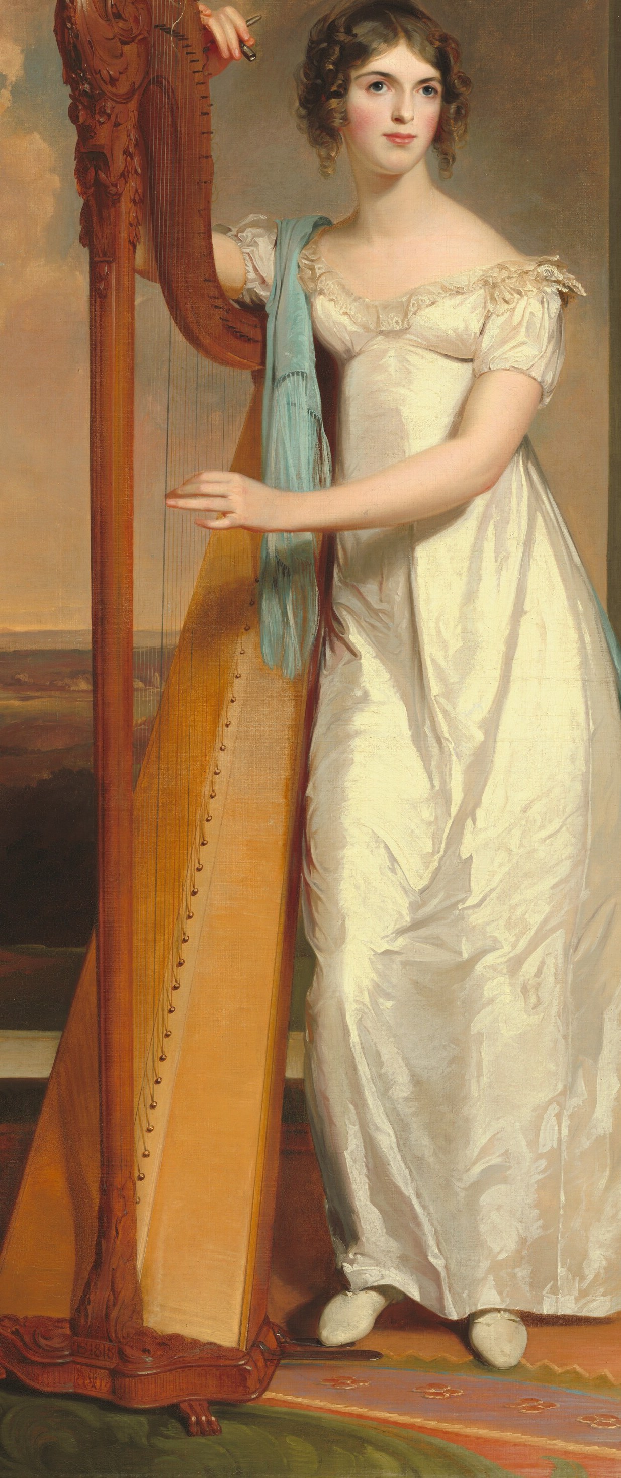 The luminous white dress alone declared serious money.