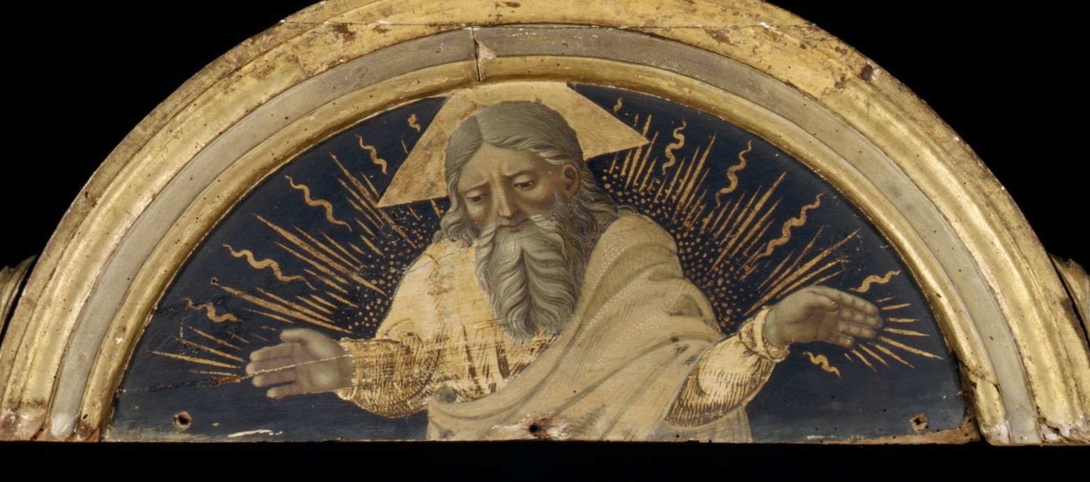 See the golden arch framing His head?