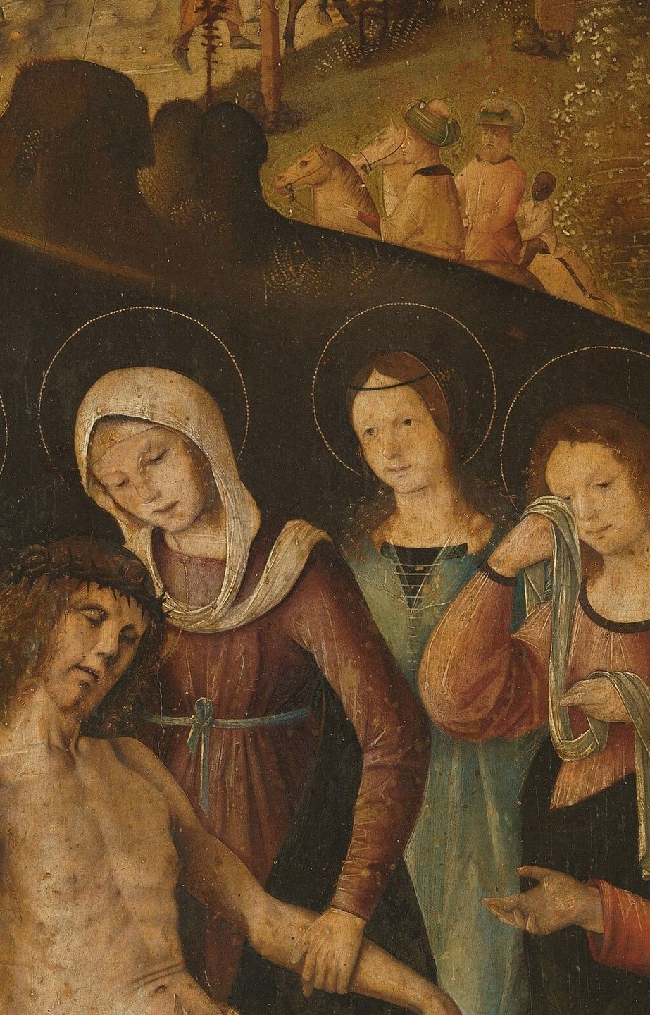 John the Apostle reaches out, witnessing the profound loss.