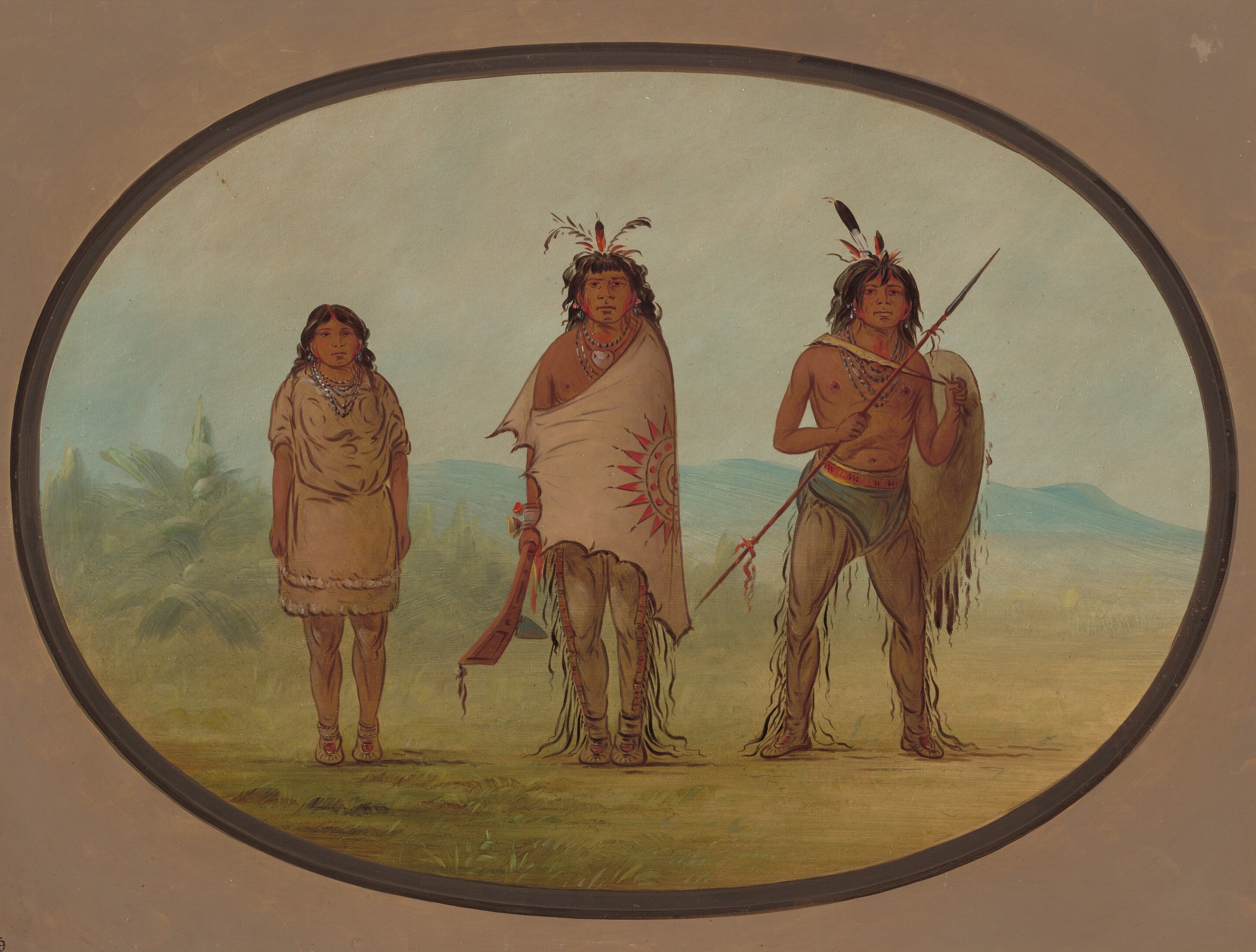 This strong compositional element directs the viewer's eye to the figures within.