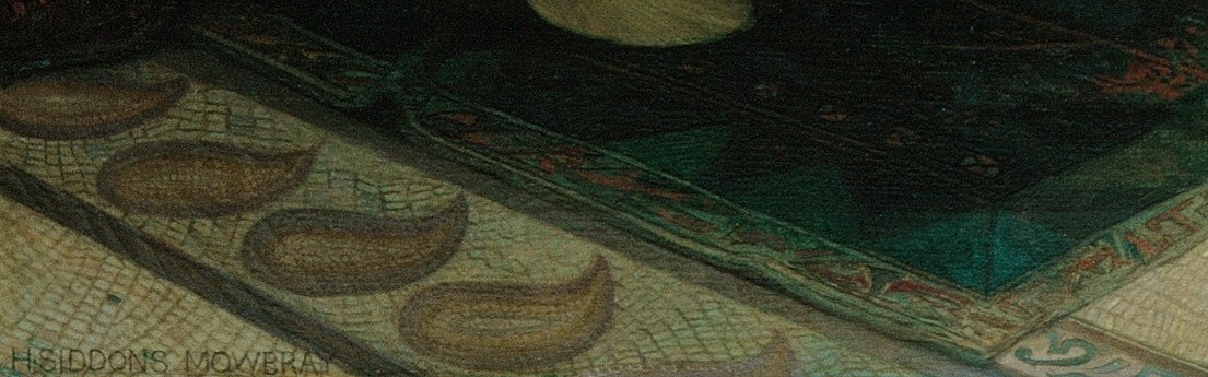 He copied the tiles from a book, the lamp from a travel sketch.