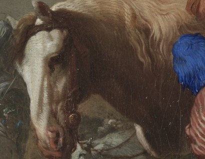 The artist, Castiglione, specialized in Old Testament scenes with animals.