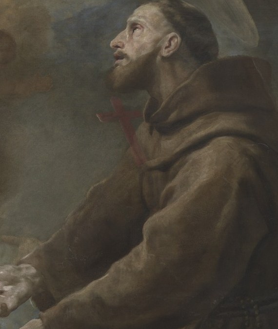 First, the obvious: a saint witnesses a heavenly vision.