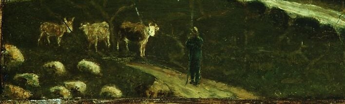 The painter mixed wax into his oil paints to build this surface.