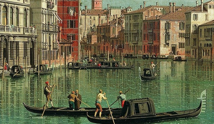 He painted his figures last, dressing them in the fashions of his customers, not Venice.