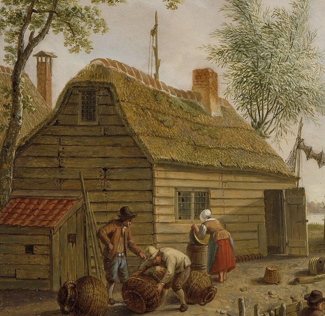 The painter was known for these quiet, rural scenes.