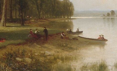 Kensett painted this in 1870, near the end of his life.