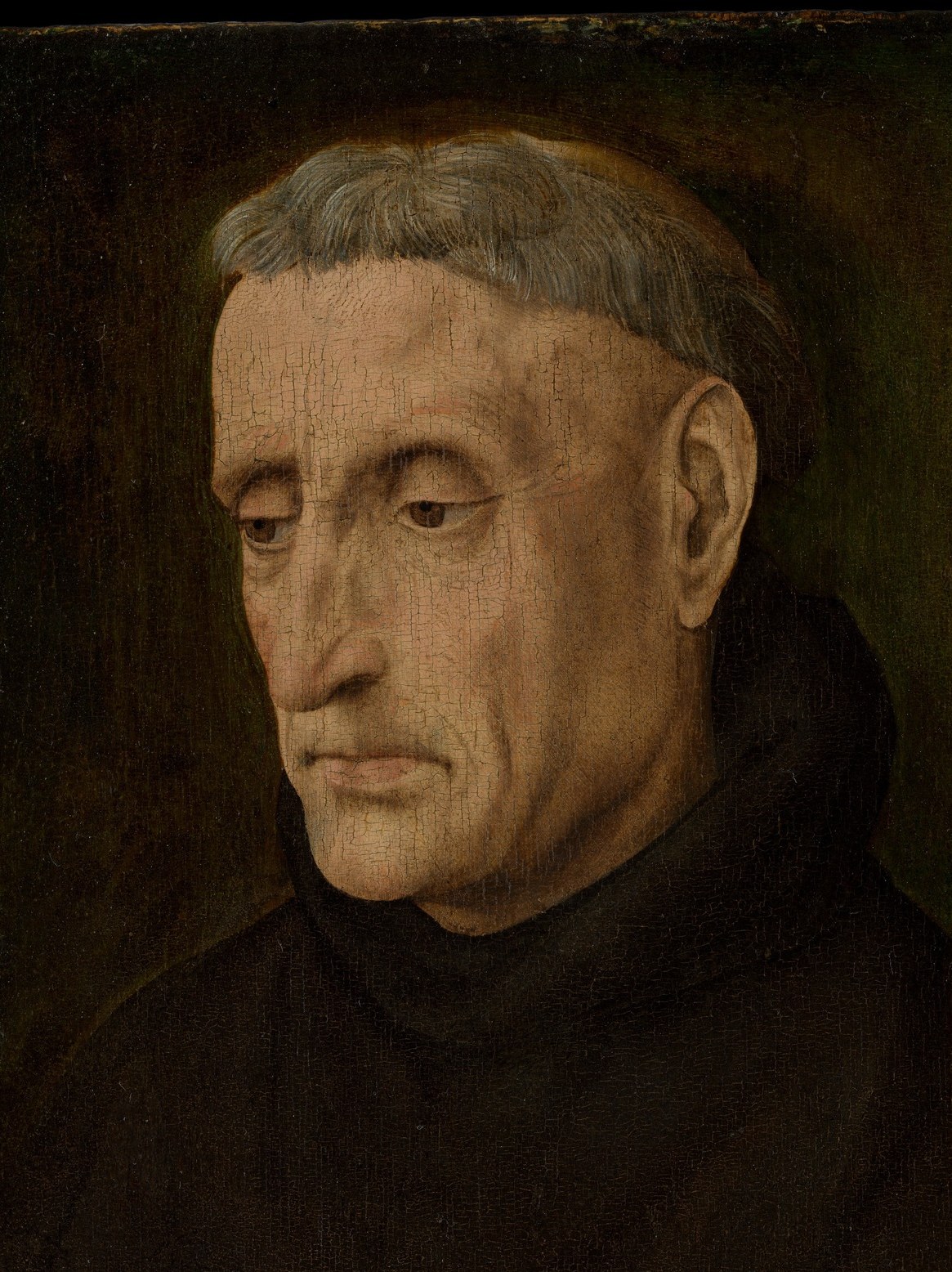 The painter gave him nothing but his face.