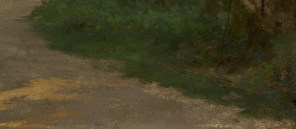 She used thick paint to capture the textures of nature.