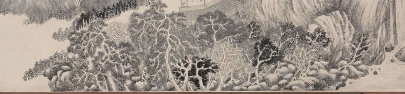Pine trees symbolize longevity and perseverance in Chinese culture.