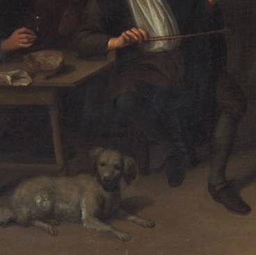 The broom unused, the dog alert: a household on pause.