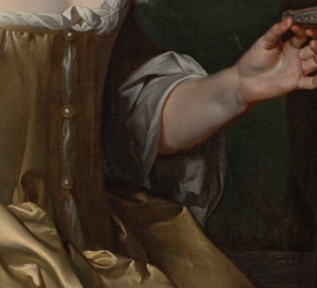 In 1968, restorers found another portrait underneath this one.
