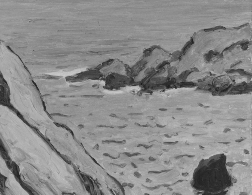 A calm sea hints at vastness.