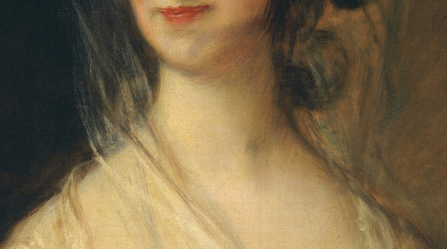 Gainsborough painted her with extraordinary speed, using light, airy strokes.