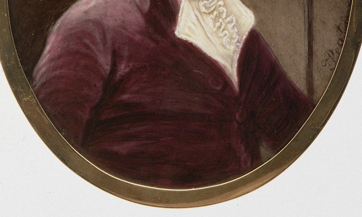 Thomas Peat painted this on glass, using fire.