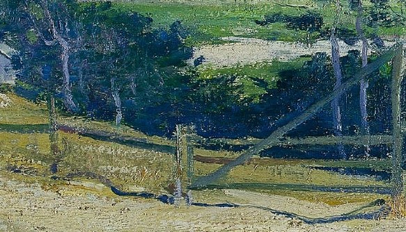 This element adds a touch of human presence and history to the natural landscape, suggesting boundaries or past cultivation.