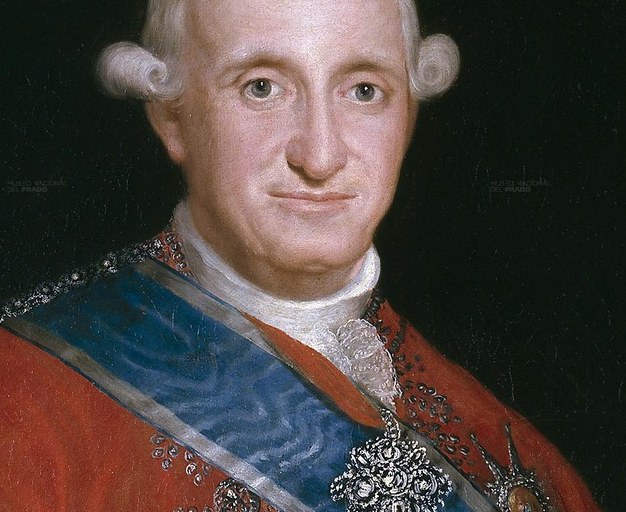 The king's face shows a regal weariness.