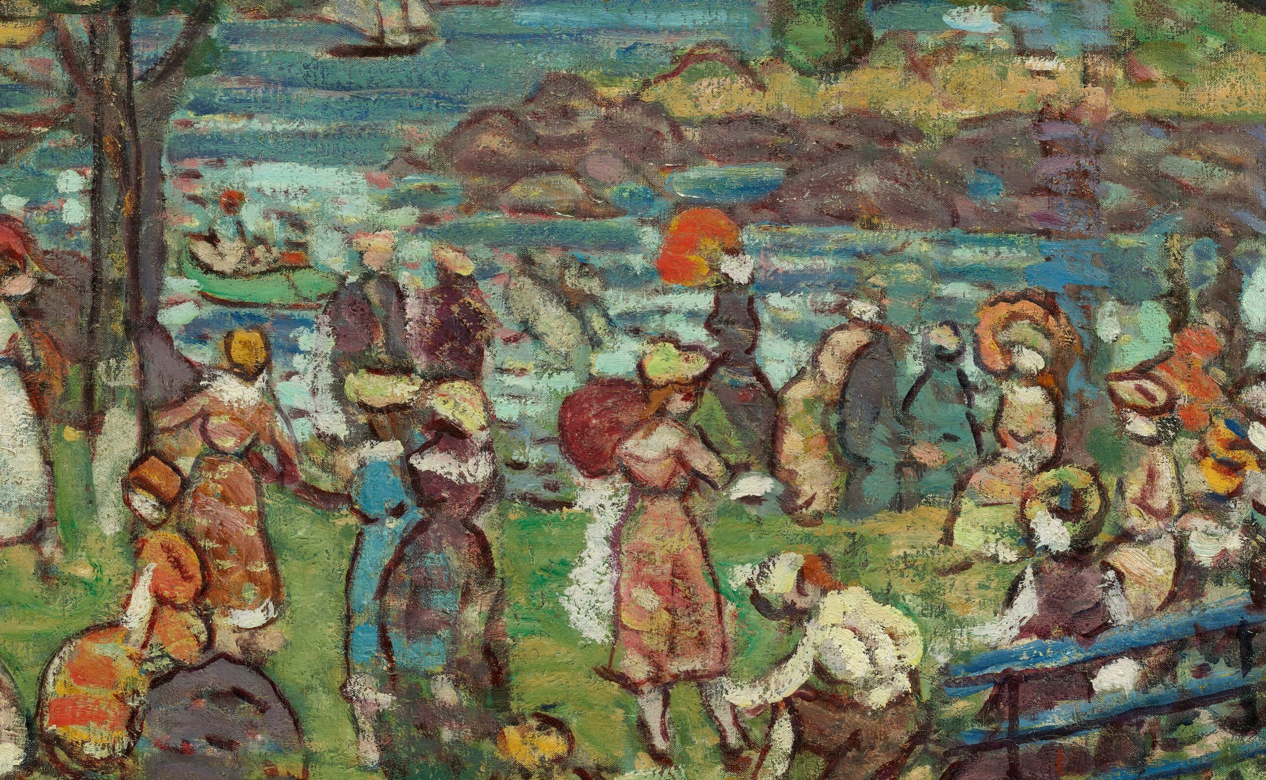 Prendergast captured leisurely Edwardian life on the New England coast.