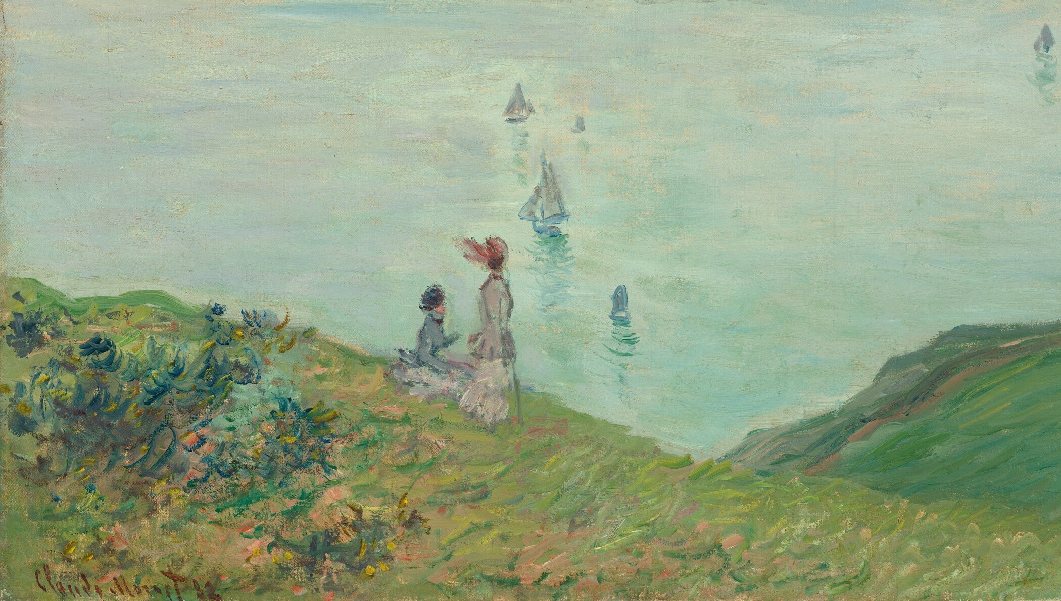 This loose, expressive brushwork defines his Impressionist style.