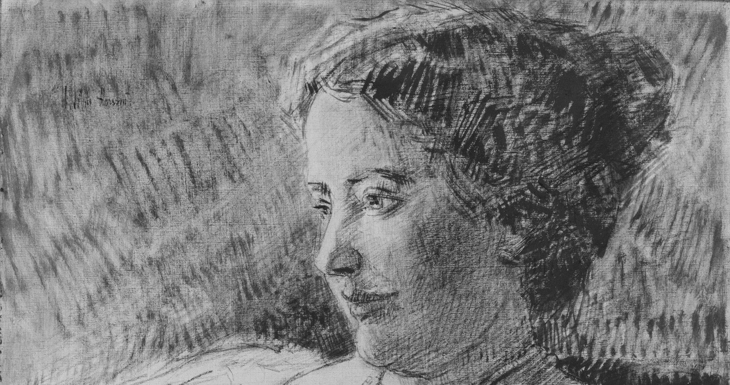 The loose brushwork shows his process, before a final work.