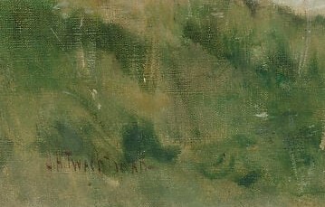 He rarely signed his works on the front.