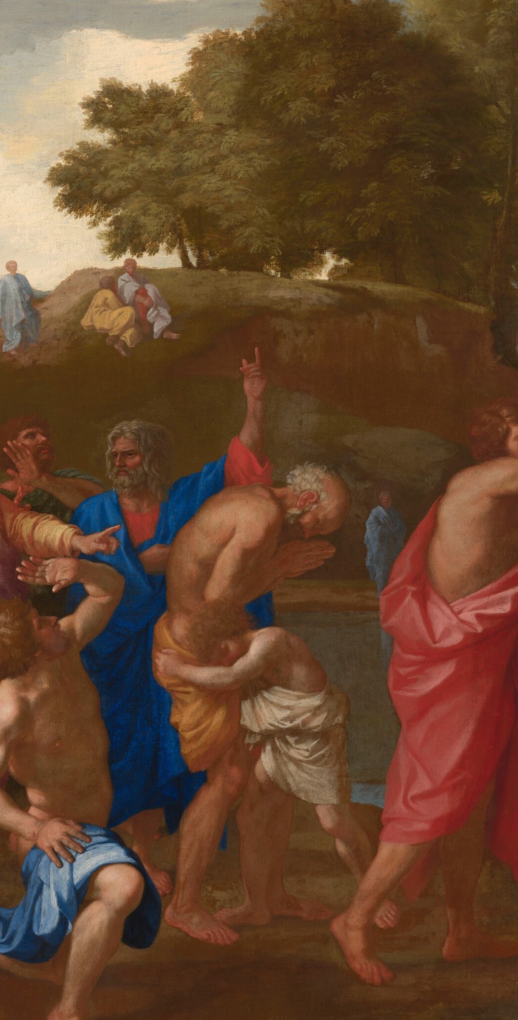 The pale, upturned-gaze figure is the theological and compositional anchor , his open posture embodies divine submission at the exact sacramental instant.