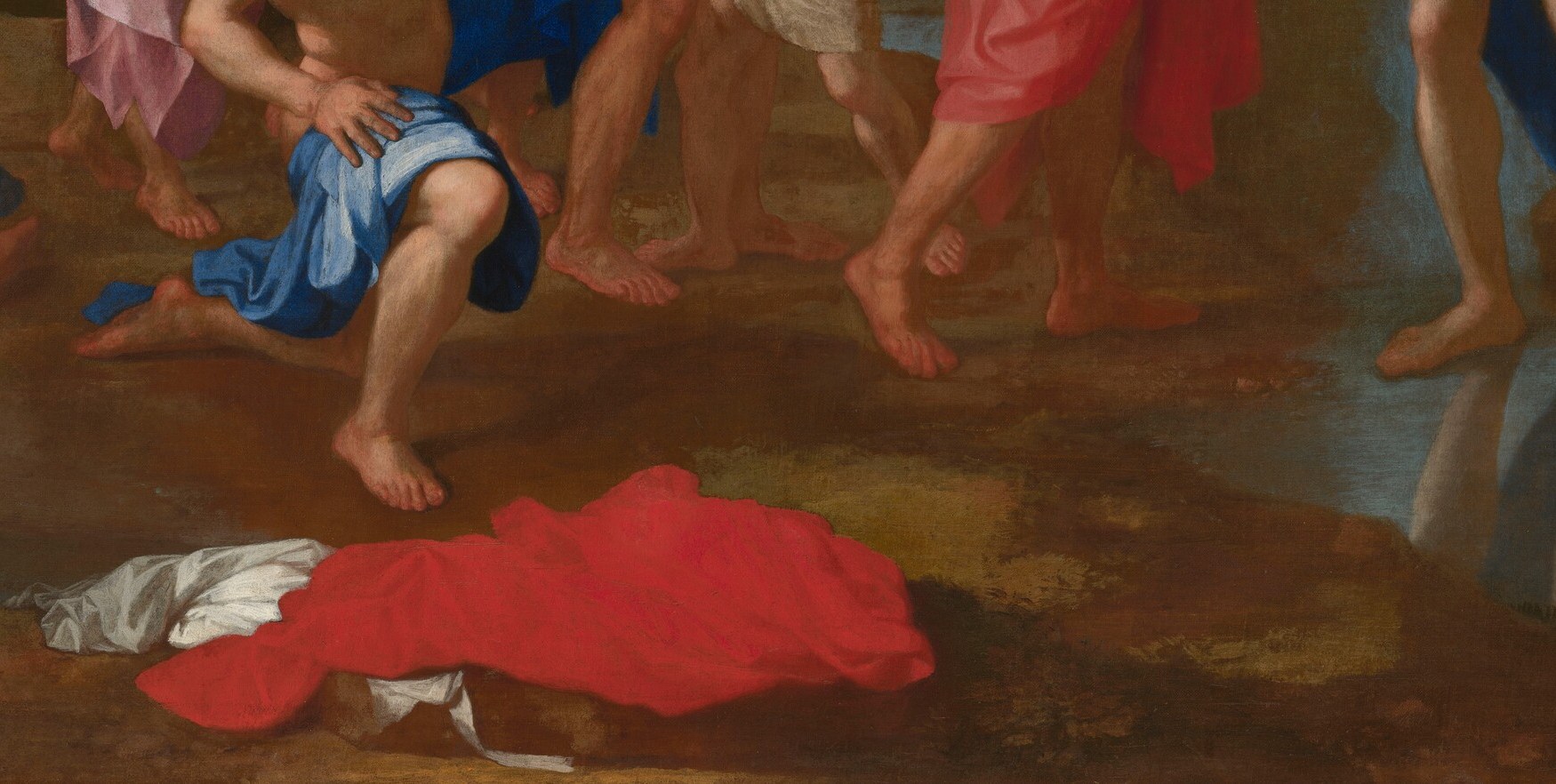 But the artist left a clue on the ground.