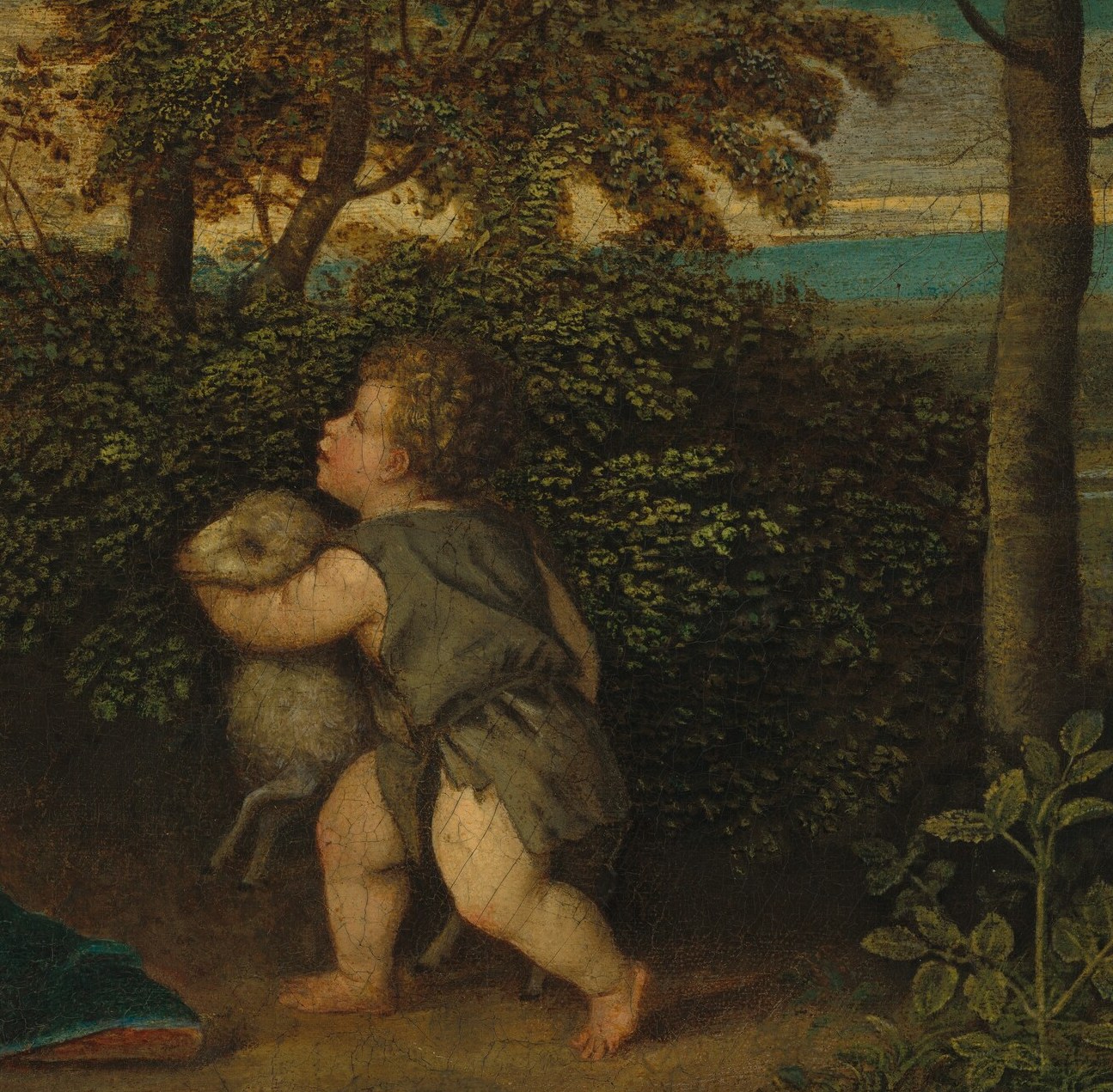The infant at right is John the Baptist.