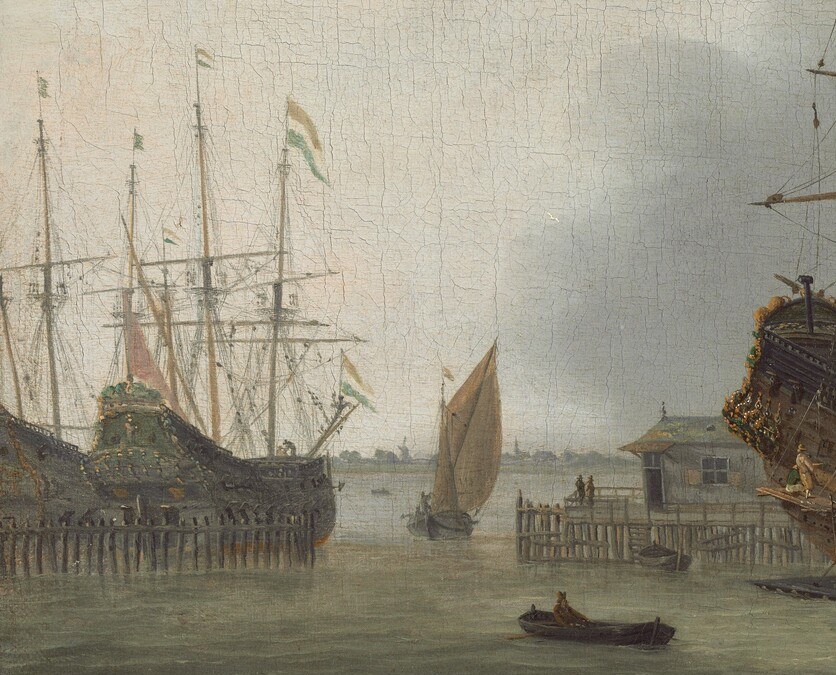 He painted what he knew: bustling 17th-century Dutch harbors.