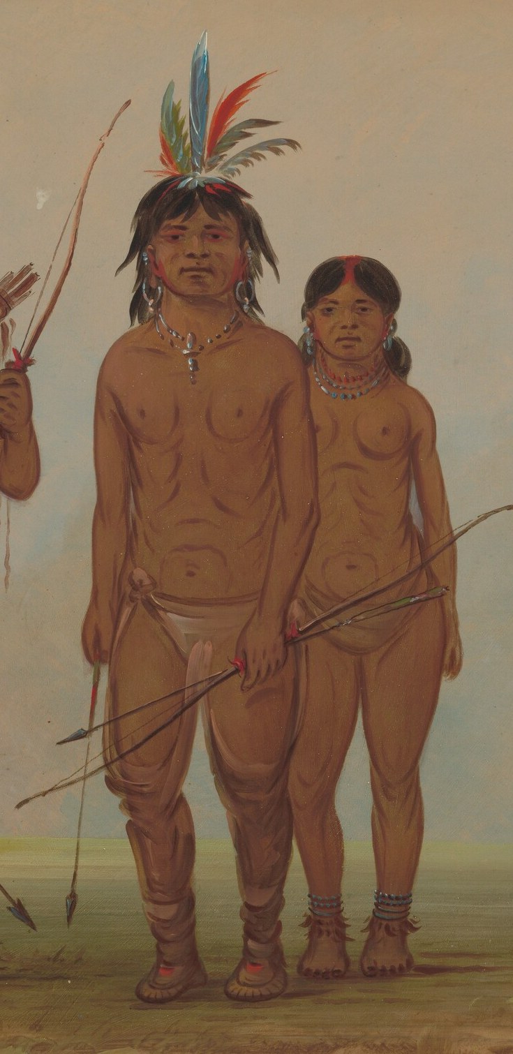 Another distinct headdress, possibly indicating a different tribe or role.