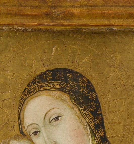 Most such panels show the Virgin as a remote, sacred figure.
