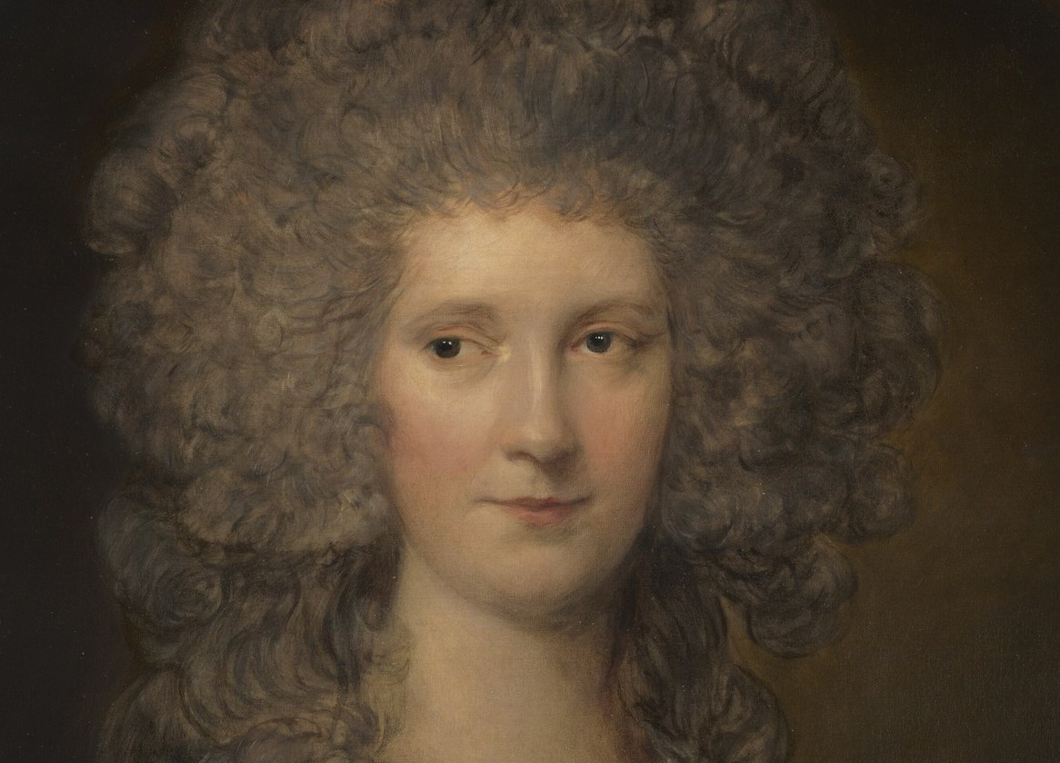 Look at the elaborate hairstyle.