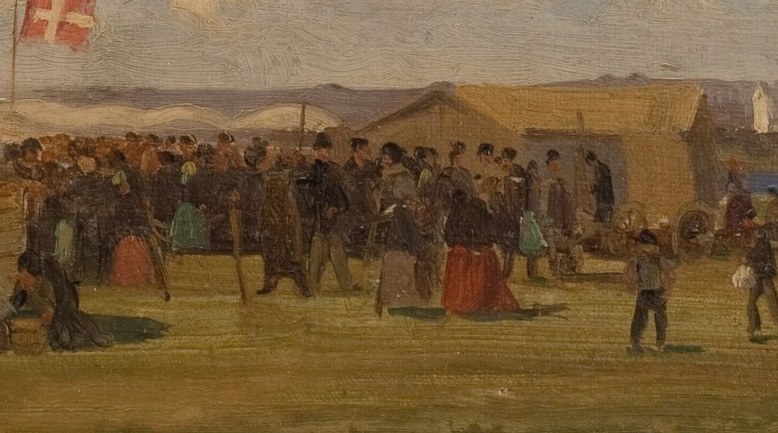 But at the market, a crowd gathered, full of life and trade.