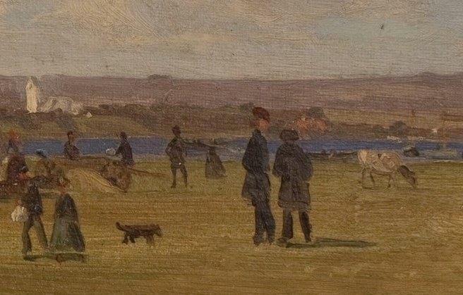 Some walked alone, tiny figures against the vast, open plain.