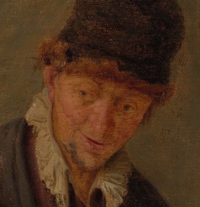 This man seems like a simple subject, lost in thought.