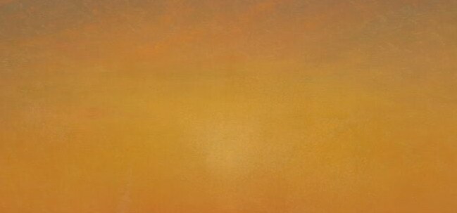 The sun rests just above the water, dissolving without a hard edge.