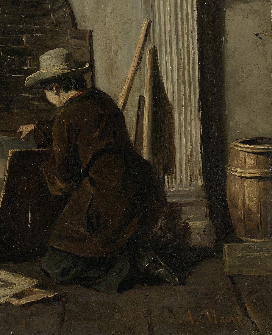 The painter in the wide hat is Pieter Frederik van Os.