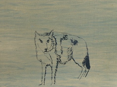 This animal's alert yet calm stance contributes to the overall sense of a tranquil, unified natural world.