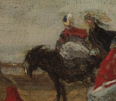From brightly dressed ladies to a man on horseback.