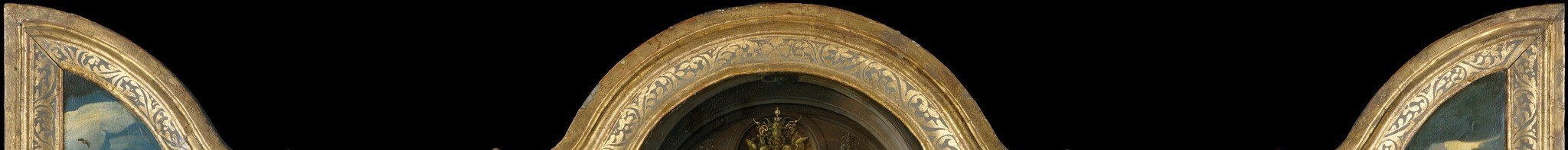 The architectural frame is itself artwork , the arched forms echo chapel niches, making the altarpiece a portable sacred space rather than mere picture